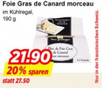 Foie gras de canard morceau