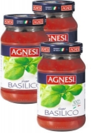 Agnesi Tomatensauce mit Basilikum im 3er-Pack