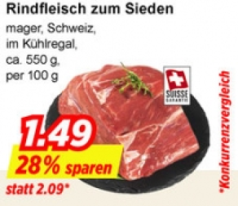 Rindfleisch zum Sieden CHF 1.49