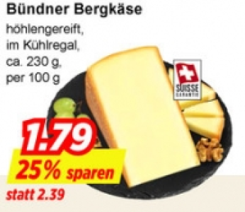 Bündner Bergkäse CHF 1.79