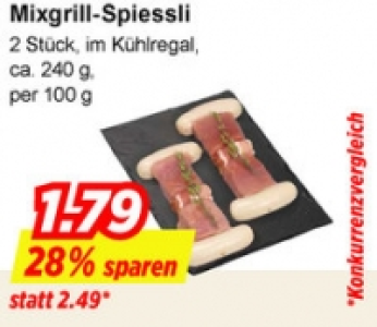 Mixgrill-Spiessli CHF 1.79