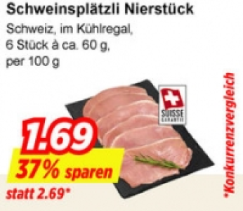 Schweinsplätzli Nierstück