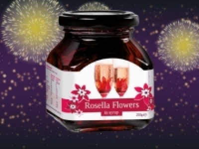 Hibiskusblüten in Sirup