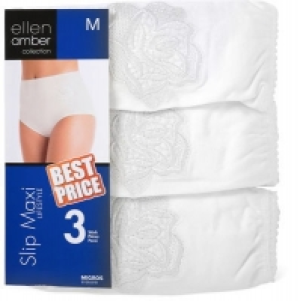 Ellen Amber Lifestyle Damen Slip Maxi und Panty im 3er-Pack
