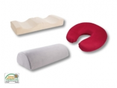 Visco-Kniekissen/ Halbrolle/Nackenkissen