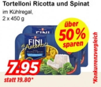 Tortelloni Ricotta und Spinat