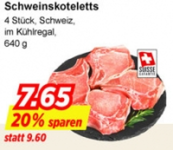 Schweinskoteletts CHF 7.65