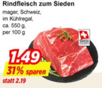 Rindfleisch zum Sieden CHF 1.49