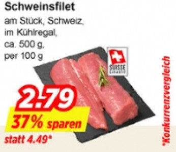 Schweinsfilet CHF 2.79