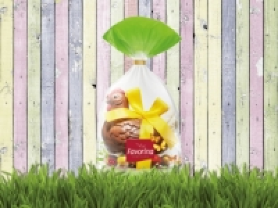 Schoko-Osterhenne auf Nest