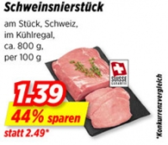 Schweinsnierstück CHF 1.39
