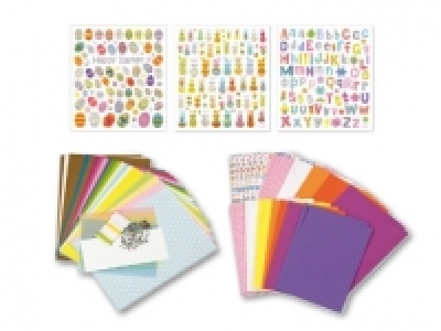 Bastelset/Glitzer-Aufkleber/Papierblock