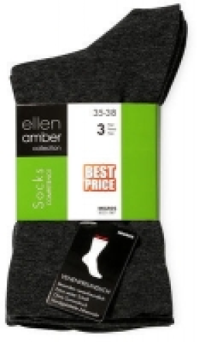Diverse Damen Komfortsocken im 3er-Pack