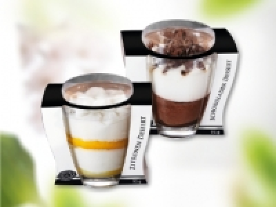Zitronendessert/ Schokoladendessert im Glas