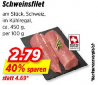 Schweinsfilet CHF 2.79