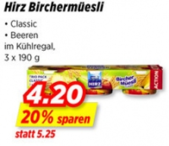 Hirz Birchermüesli CHF 4.20