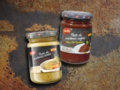 Pasta de aceitunas verdes y negras