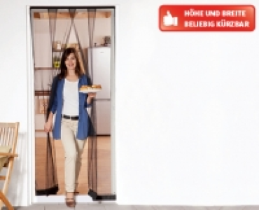 EASY HOME® Insektenschutz-Netz für Türen mit Lamellen-Beschwerung
