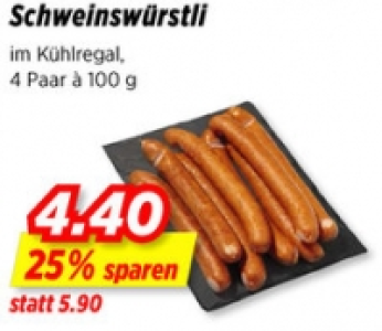 Schweinswürstli CHF 4.40
