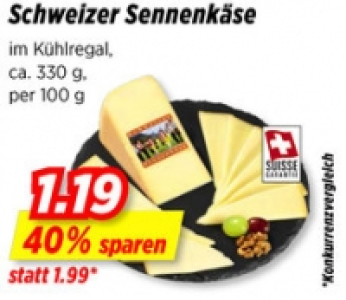 Schweizer Sennenkäse CHF 1.19