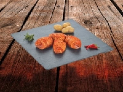 Poulet J&auml;gersteak mit Speck