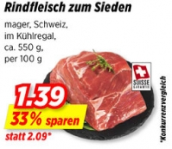 Rindfleisch zum Sieden CHF 1.39