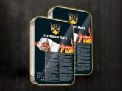 Aluminium-Men&uuml;schalen mit Deckel, 15 St&uuml;ck