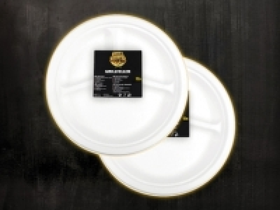 3-teilige Grillteller, 12 St&uuml;ck