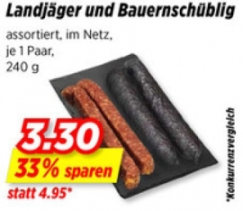 Landjäger und Bauernschüblig CHF 3.30