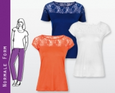 BLUE MOTION Damen-Spitzenshirt