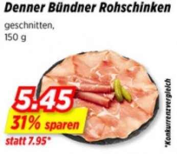 Denner Bündner Rohschinken CHF 5.45