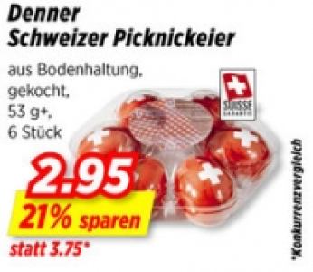 Denner Schweizer Picknickeier CHF 2.95