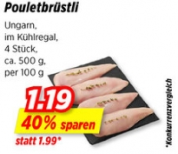 Pouletbrüstli CHF 1.19