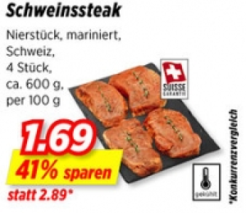 Schweinssteak CHF 1.69
