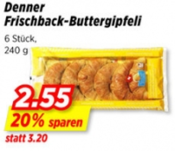 Denner Frischback-Buttergipfeli CHF 2.55