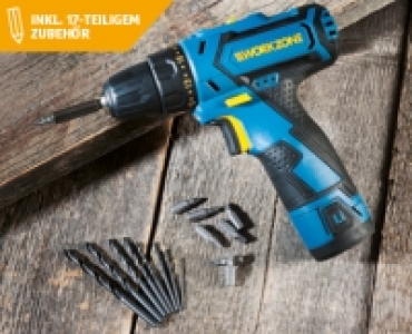 WORKZONE® Lithium-Ionen-Akku-Bohrschrauber 12 V