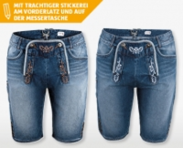 DER WILDSCH&Uuml;TZ&reg; Herren-Trachten-Jeansbermudas
