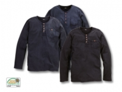 Langarmshirt mit Knopfleiste