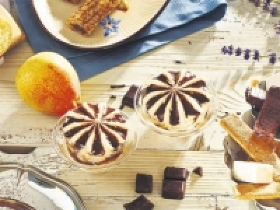 Französiche Desserts Birne oder Pfirsich