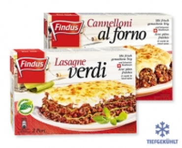 FINDUS Lasagne verdi/Cannelloni al forno CHF 4.89