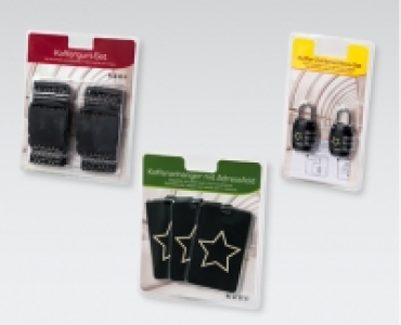 Koffergurt/-anhänger/-schloss-Set