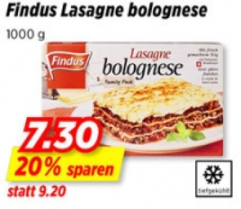 Findus Lasagne bolognese CHF 7.30