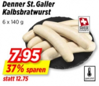 Denner St. Galler Kalbsbratwurst CHF 7.95