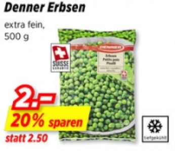 Denner Erbsen CHF 2.00