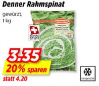 Denner Rahmspinat CHF 3.35