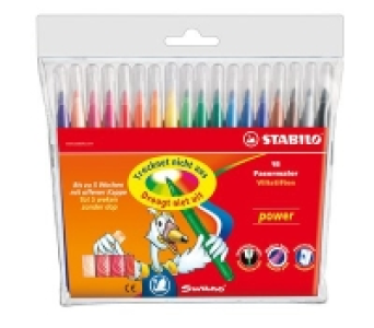 Fasermaler STABILO® power, 18 Stifte
