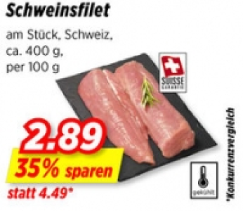 Schweinsfilet CHF 2.89