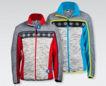 INOC Damen-/Herren-Strick-Fleece-Jacke