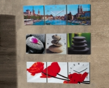 Wanduhren-Set, 3-teilig