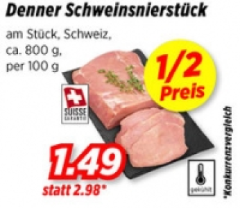 Denner Schweinsnierstück CHF 2.98